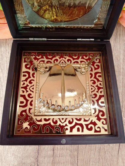 Gold Plated OM SAI RAM Small Pocket Temple