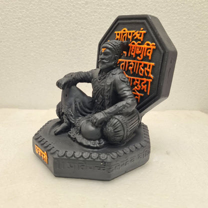 Chatrapati Shivaji Maharaj Statue with Rajmudra 5 Inch | Shivaji Maharaj Home Decor Statue