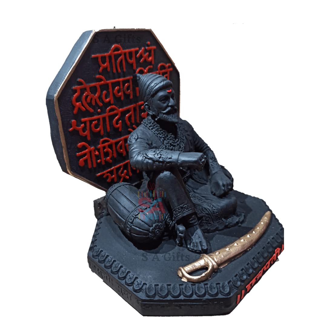 Chatrapati Shivaji Maharaj Murti with Rajmudra 6 Inch | Shivaji Maharaj Home Decor Statue