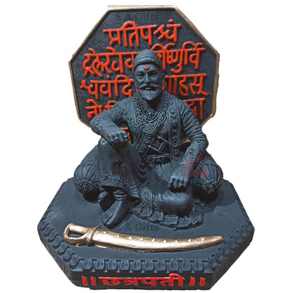 Chatrapati Shivaji Maharaj Murti with Rajmudra 6 Inch | Shivaji Maharaj Home Decor Statue