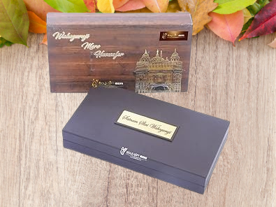 24K Gold Plated WaheGuruji Pocket Temple