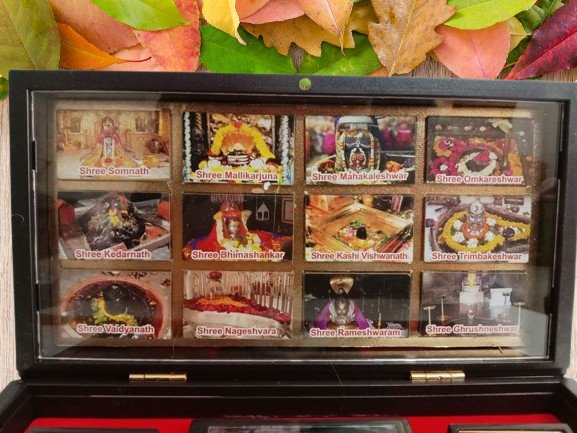 Gold Plated Lord Shiva  MAHADEV 9 JYOTIRLINGA Pocket Temple