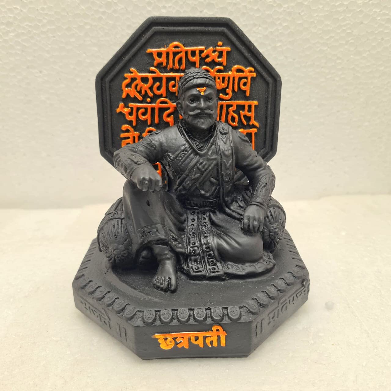 Chatrapati Shivaji Maharaj Statue with Rajmudra 5 Inch | Shivaji Maharaj Home Decor Statue