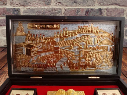 Gold Plated Lord MAHAVIR Swami Pocket Temple