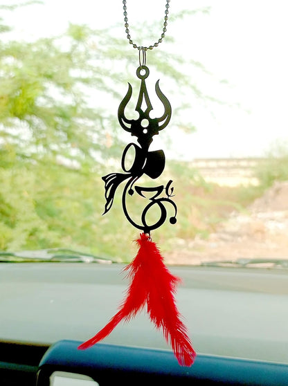 Trishul with Damru Car Hanging