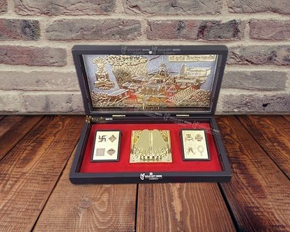 Gold Plated Lord MAHAVIR Swami Pocket Temple