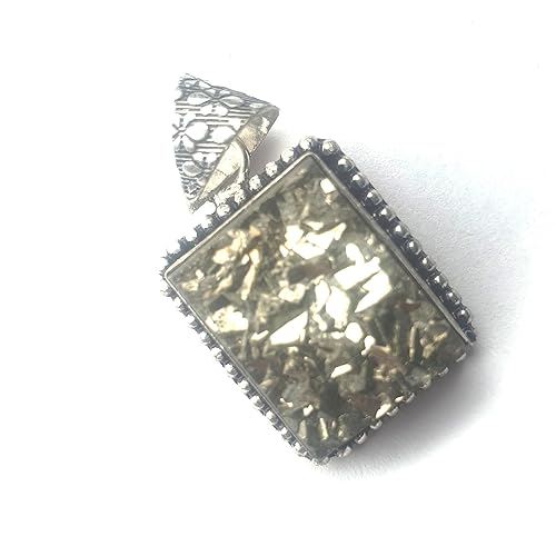 Natural Golden pyrite Crystal Unisex Certified pendant