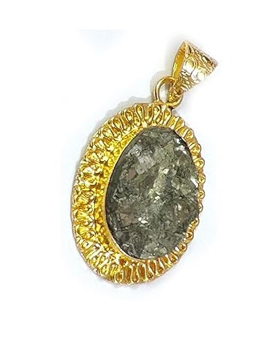 Natural Golden Pyrite Raw Rough Pendant