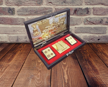 Gold Plated Lord MAHAVIR Swami Pocket Temple