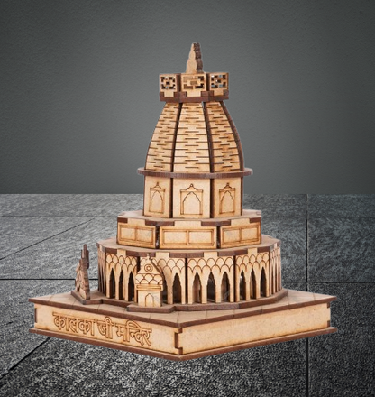 3D Kalka Ji Temple – A Divine Replica of the Sacred Shakti Peeth | Maa Kali temple wooden model