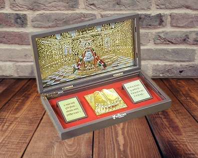 24K Gold Plated Somnath Jyotirlinga Pocket Temple