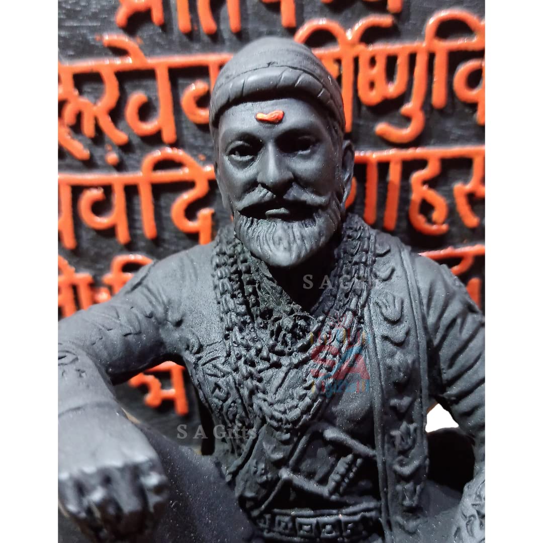 Chatrapati Shivaji Maharaj Murti with Rajmudra 6 Inch | Shivaji Maharaj Home Decor Statue
