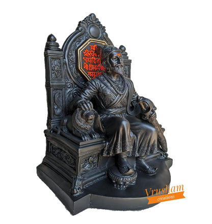 Chhatrapati Shivaji Maharaj Murti 1 feet with Rajmudra on Back Side | Shivaji Maharaj Polyresin Statue