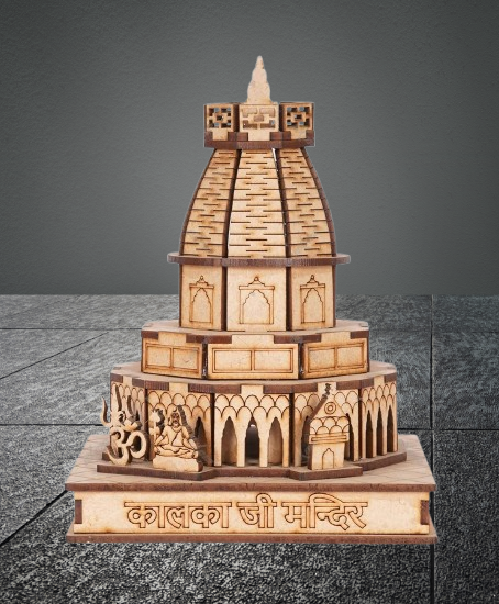 3D Kalka Ji Temple – A Divine Replica of the Sacred Shakti Peeth | Maa Kali temple wooden model