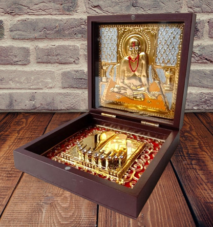 Gold Plated Saint SWAMI SAMARTH Pocket Temple