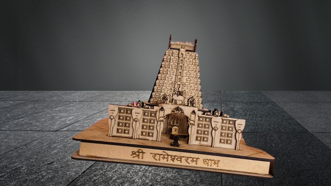 3D The Ramanathaswamy Temple Rameshwaram – Exquisite Wooden Replica | Ramanathaswamy Temple model