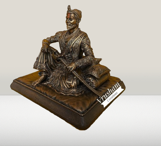 Sambhaji Baithak 5.5 Inch | Seated Chhatrapati Sambhaji Maharaj Idol