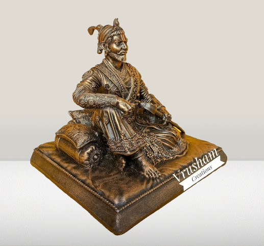Sambhaji Baithak 5.5 Inch | Seated Chhatrapati Sambhaji Maharaj Idol