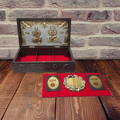 Ganesh Lakshmi Pocket Temple With Dry Fruit Box