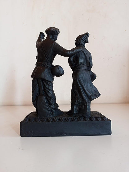 Dancing Shakti Shivaji Maharaj and Shant Tukaram Maharaj Idol 8.5 Inch | Maratha Warrior and Saint Figurine