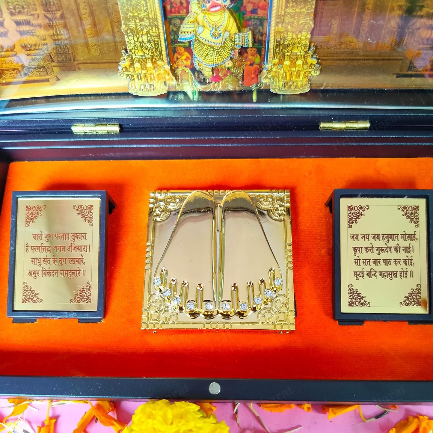 24K Gold Plated Shri Hanuman Ji Pocket Temple