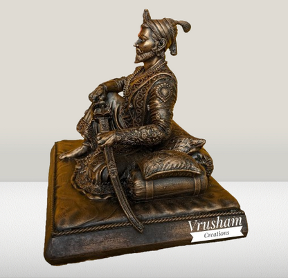 Sambhaji Baithak 5.5 Inch | Seated Chhatrapati Sambhaji Maharaj Idol
