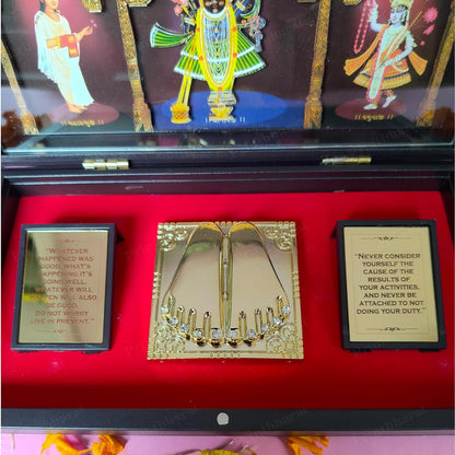 24K Gold Plated Shreenath Ji Pocket Temple