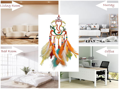 Wooden Handpaited Ganpati For Car Hanging