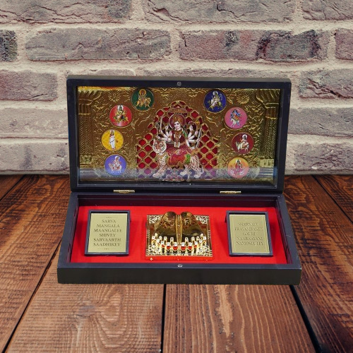 Gold Plated Maa MATA Durga Pocket Temple