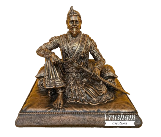 Sambhaji Baithak 5.5 Inch | Seated Chhatrapati Sambhaji Maharaj Idol