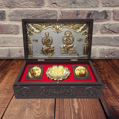 Ganesh Lakshmi Pocket Temple With Dry Fruit Box