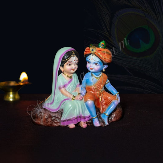Bal Radha Krishna Idol for Car Dashbaord