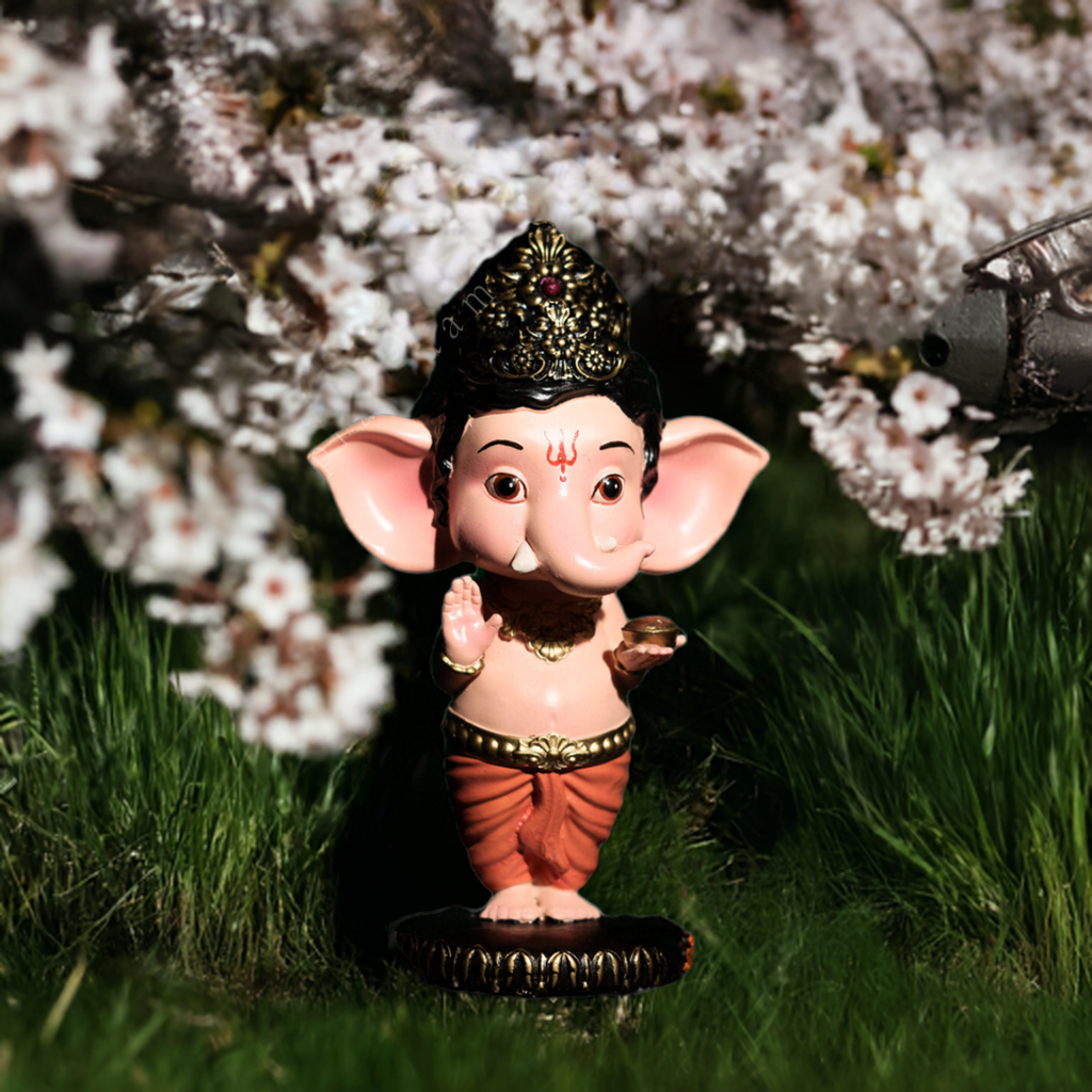 Bal Ganesha Idol| Lord Ganesha Balroop Idol| Ganpati Bappa Idol for Spiritual Decor