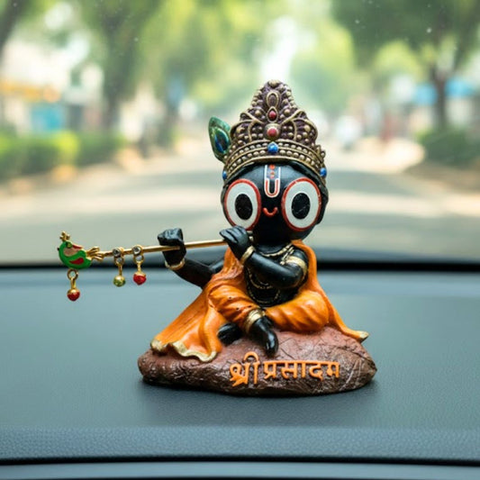 Bal Jagannath Idol With Flute For Car Dashboard