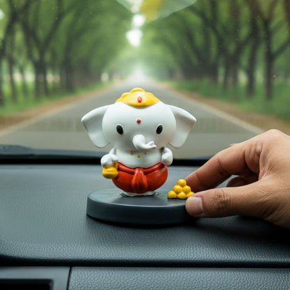 Cute Bal Ganesha Idol For Car Dashboard