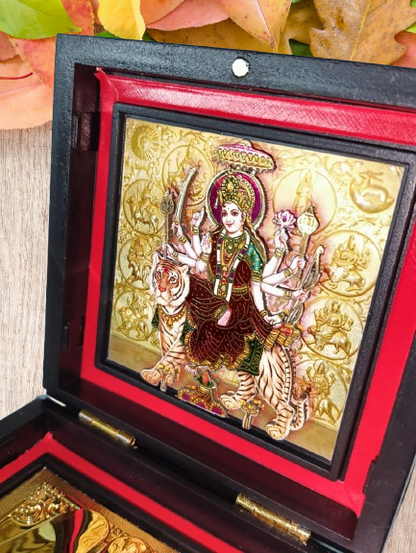 Divine Maa Durga Pocket Temple (Gold Platted) | Nav Durga Pocket Temple