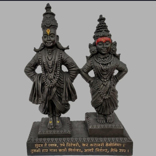 Vitthal Rukmini Murti | Vithoba Rukmini Idol | Vithoba Panduranga Rukmini idol (12 Inch)