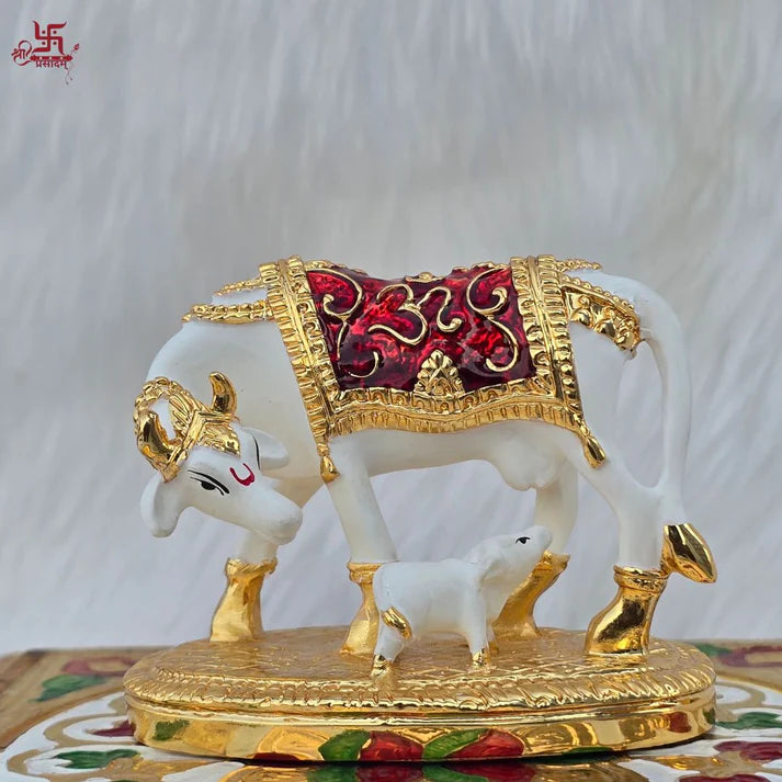 Kamdhenu Cow with Calf Statue
