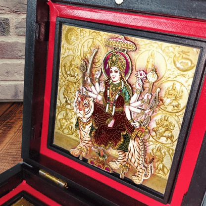 Divine Maa Durga Pocket Temple (Gold Platted) | Nav Durga Pocket Temple