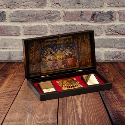 Gold Plated Lord JAGANNATH Pocket Temple