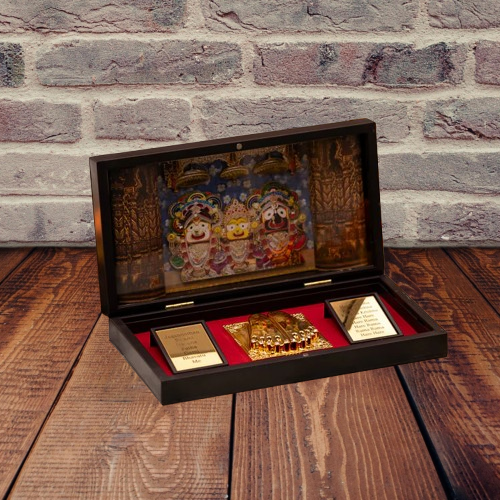 Gold Plated Lord JAGANNATH Pocket Temple