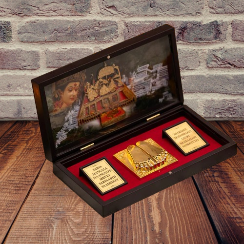 Gold Plated MATA Vaishno Devi Pocket Temple