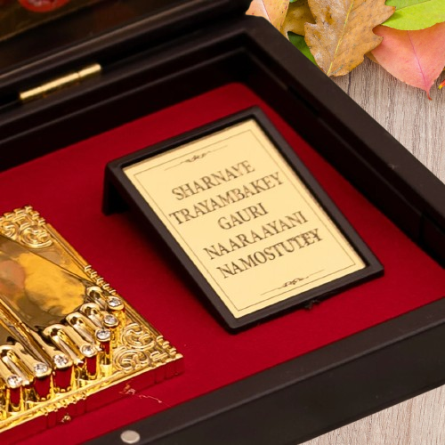 Gold Plated Maa MATA Durga Pocket Temple