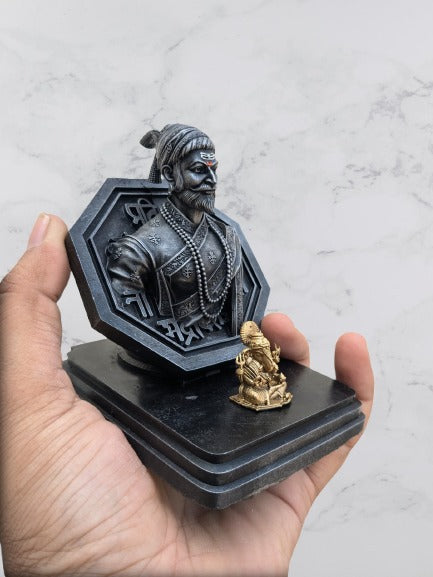 Ganpati Shivray Idol | 4.5-Inch Lord Ganesha with Maratha Heritage