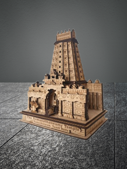 3D The Ramanathaswamy Temple Rameshwaram – Exquisite Wooden Replica | Ramanathaswamy Temple model
