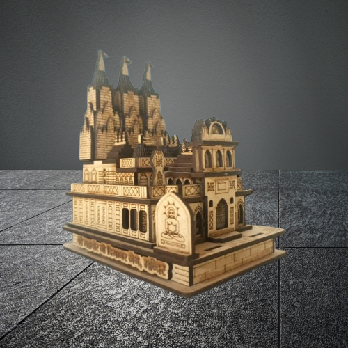 Shree Mahaveer Ji Digambar Jain Temple - 3D Wooden Model | Mahaveer Ji Jain Temple model