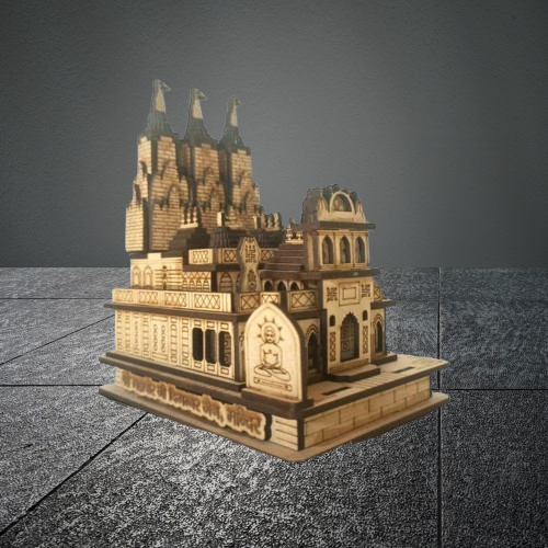 Shree Mahaveer Ji Digambar Jain Temple - 3D Wooden Model | Mahaveer Ji Jain Temple model
