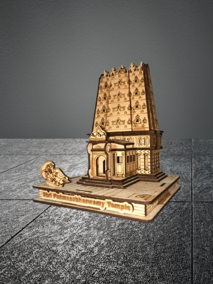 3D Shree Padmanabhaswamy Temple – Exquisite Wooden Handmade Model