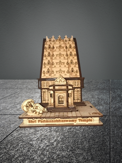 3D Shree Padmanabhaswamy Temple – Exquisite Wooden Handmade Model