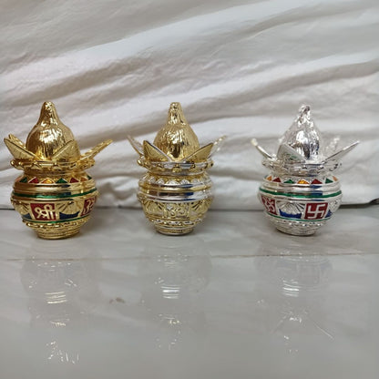 Silver & Gold Plated Kalash for Pooja & Gifting